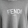 フェンディ ロゴ ショート丈 パーカー フーディー レディース グレー