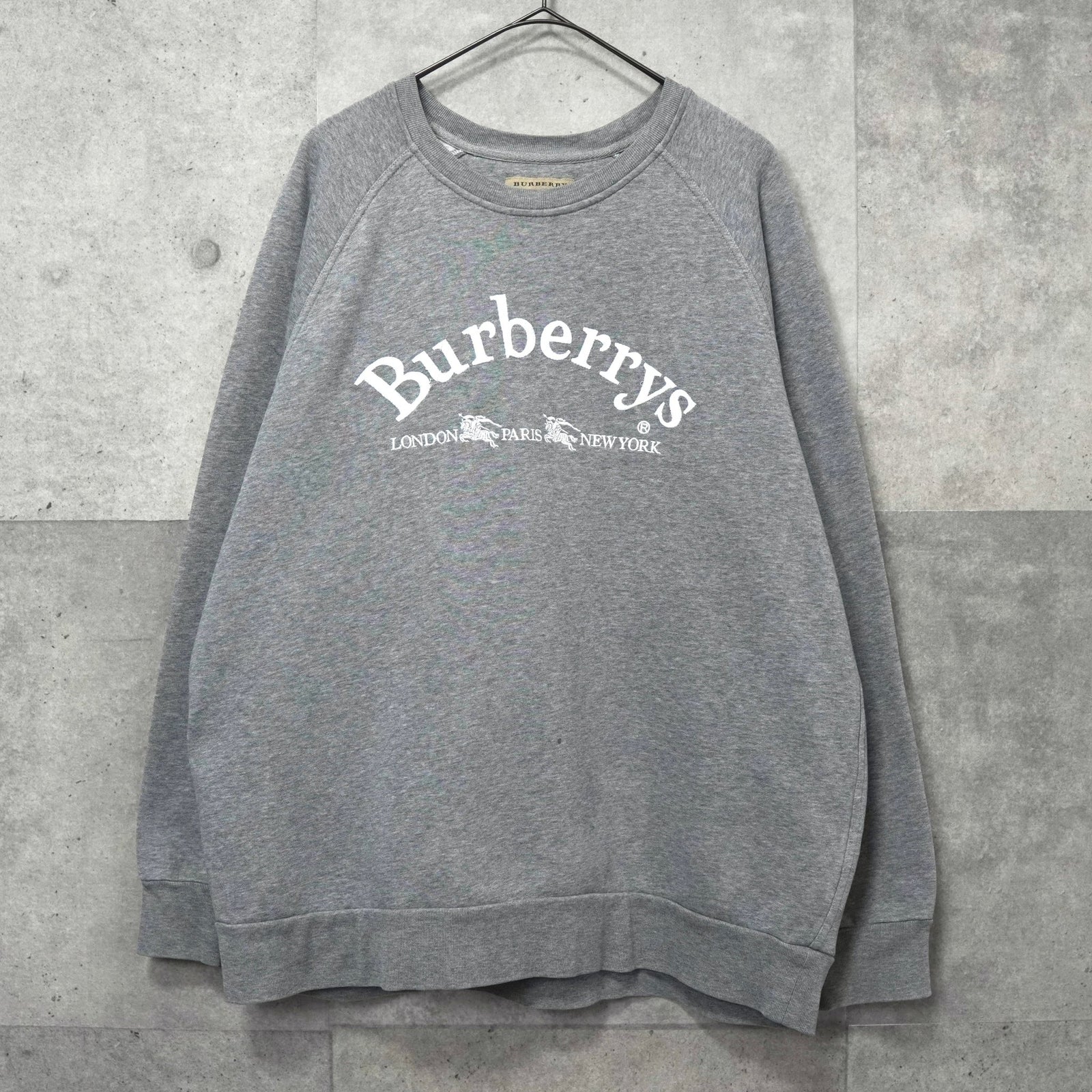 バーバリー ホースロゴ 刺繍 スウェット グレー | ブランド古着を扱う
