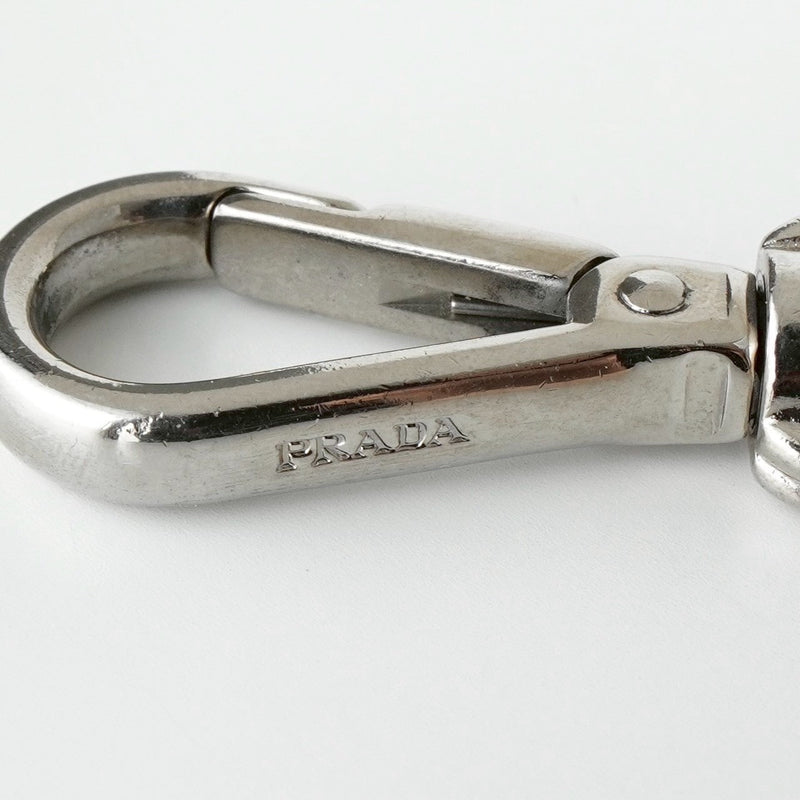 プラダ ロゴ ハート キーリング キーホルダー チャーム シルバー - NEWSED