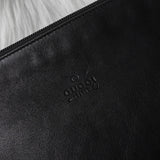 グッチ レザー ワンショルダーバッグ ブラック - NEWSED