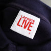 Lacoste 海军蓝绒面徽标短袖 Polo 衫