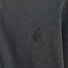 Polo Ralph Lauren logo henley neck long sleeve cut and sew grey ladies