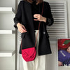 Yves Saint Laurent Ribbon Satin Shoulder Bag Pochette Red