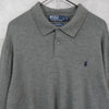 ポロ ラルフローレン ロゴ 刺繍 ポロ ニット グレー