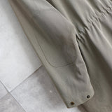 バーバリー フェイクレイヤード レザー襟 ハーフコート ハンティングジャケット ライナー付き グレーカーキ/ブラウン - NEWSED