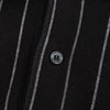 Fred Perry 徽标刺绣条纹短袖黑色 Polo 衫
