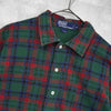 ポロ ラルフローレン ロゴ 刺繍 チェック柄 半袖ポロシャツ グリーン / レッド