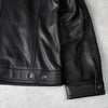 ポリス ラムレザー シングル ライダースジャケット レザージャケット ブラック メンズ タグ付き未使用品