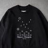 Maison Margiela 女士黑色徽标刺绣短款卫衣