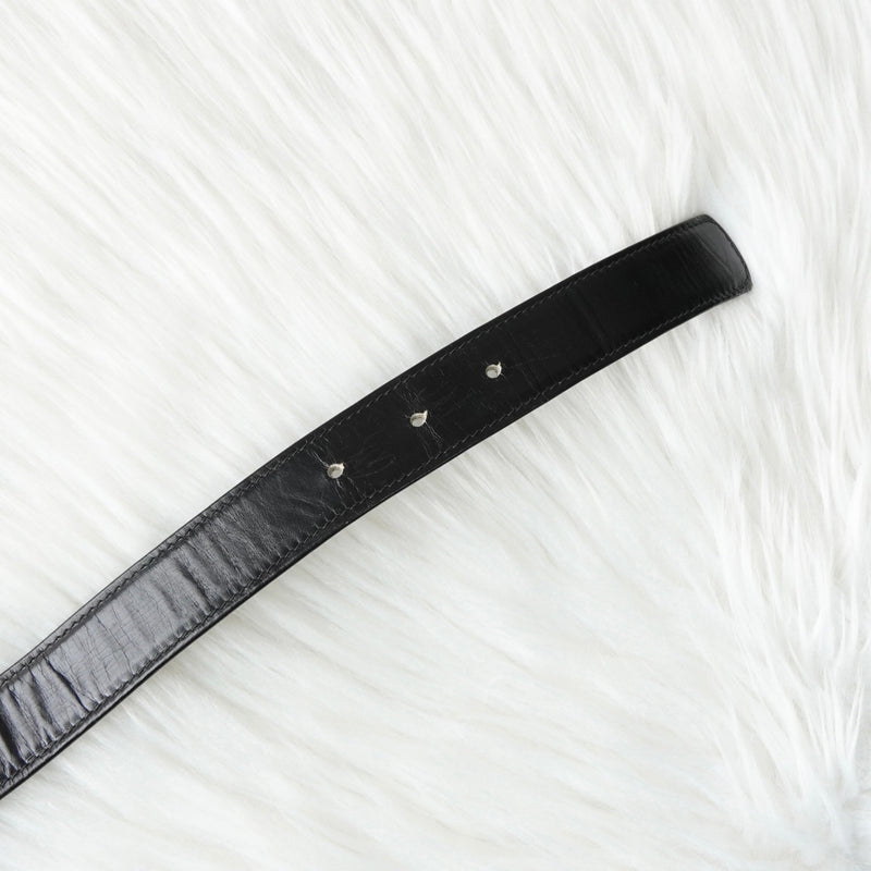 セリーヌ ヴィンテージ 輪馬車 サルキー レザー ベルト ブラック レディース - NEWSED