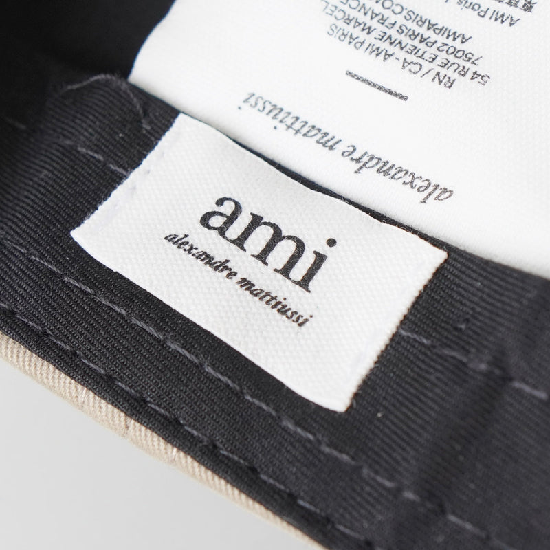 アミパリ アミ パリス ハートロゴ キャップ ベージュ - NEWSED