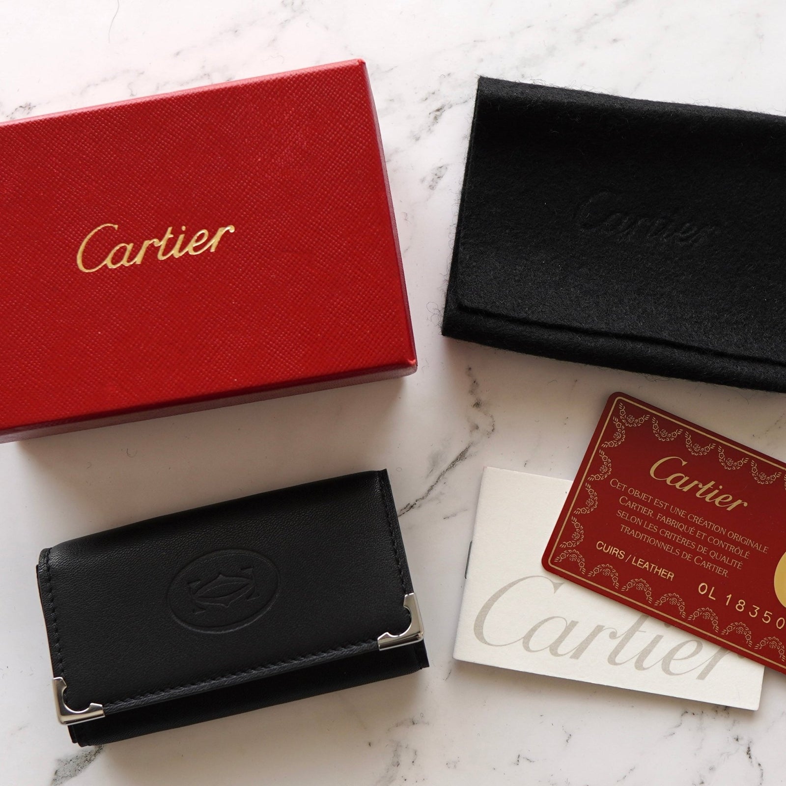 カルティエ マストライン レザー キーケース ブラック 未使用品