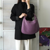 ボッテガ イントレチャート レザー ワンショルダーバッグ パープル - NEWSED