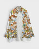 エルメス ヴィンテージ スカーフ柄 シルクシャツ ホワイト レディース