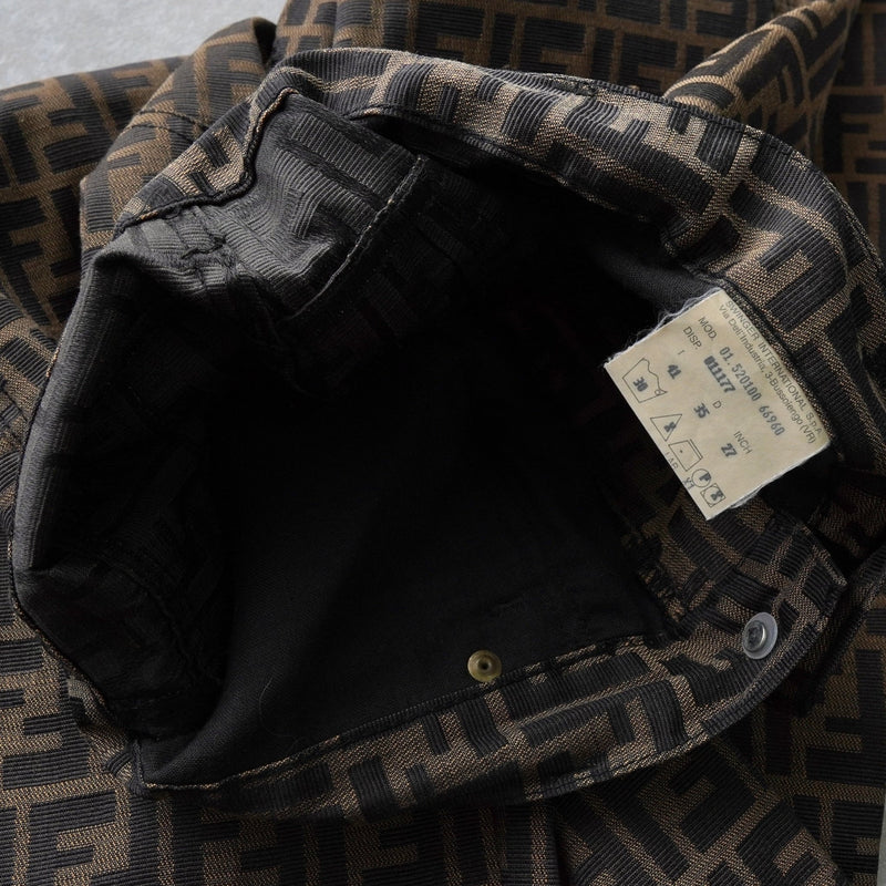 フェンディ ヴィンテージ ズッカ パンツ ブラウン レディース - NEWSED