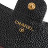 シャネル ココマーク マトラッセ キャビアスキン コンパクトウォレット 三つ折り財布 ブラック