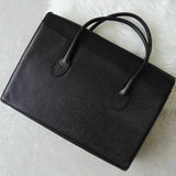 クレージュ ヴィンテージ ロゴ金具 レザー ビジネスバッグ ブラック - NEWSED