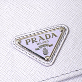 プラダ トライアングルロゴ サフィアーノレザー 二つ折り財布 パープル - NEWSED