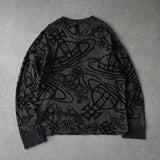 ヴィヴィアン ウエストウッド オーブ 総柄 ニット グレー - NEWSED
