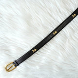 セリーヌ ヴィンテージ 輪馬車 サルキー レザー ベルト ブラック - NEWSED