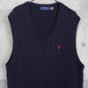 Polo Ralph Lauren 海军蓝徽标针织背心