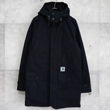 カーハート ダック フーデッドコート チェック柄裏地 キルティング裏地 ロゴパッチ ブラック - NEWSED