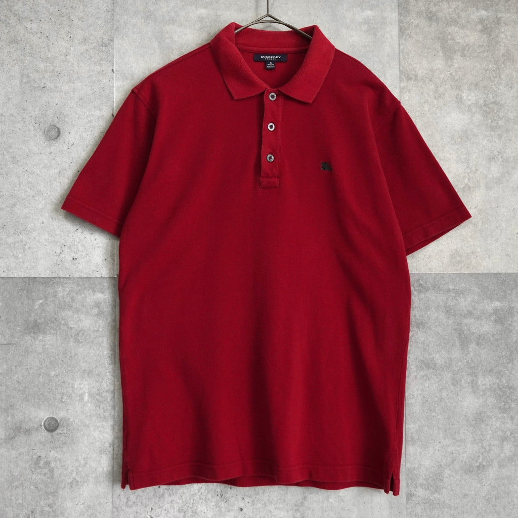 Burberry London 波尔多红马标志刺绣短袖 Polo 衫
