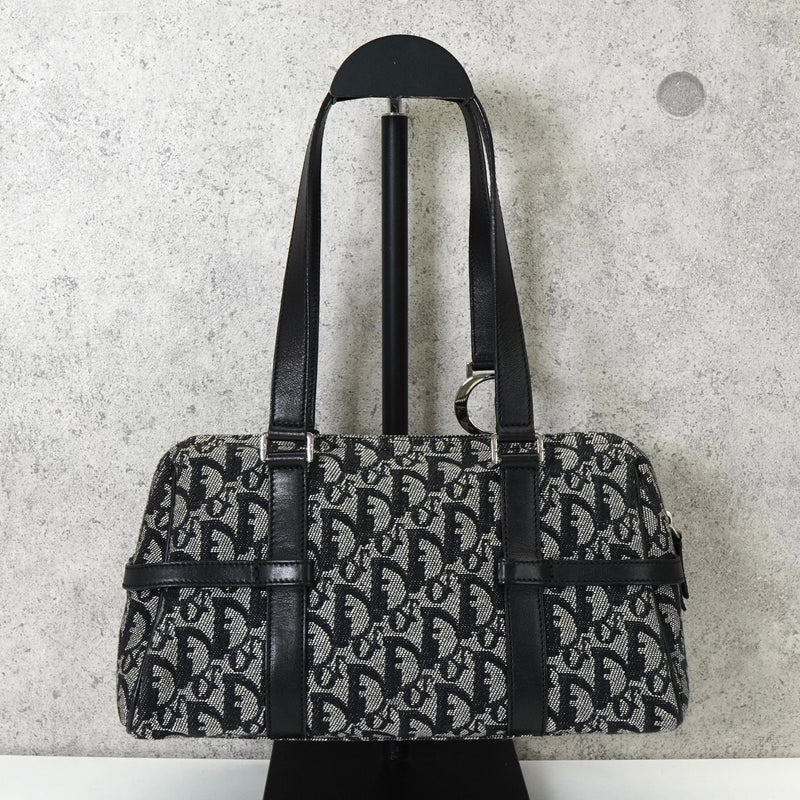 ディオール トロッター キャンバス ミニボストンバッグ ハンドバッグ ブラック - NEWSED