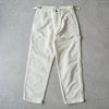 Ami Paris Heavyweight Painted Work Pants, Ivory
