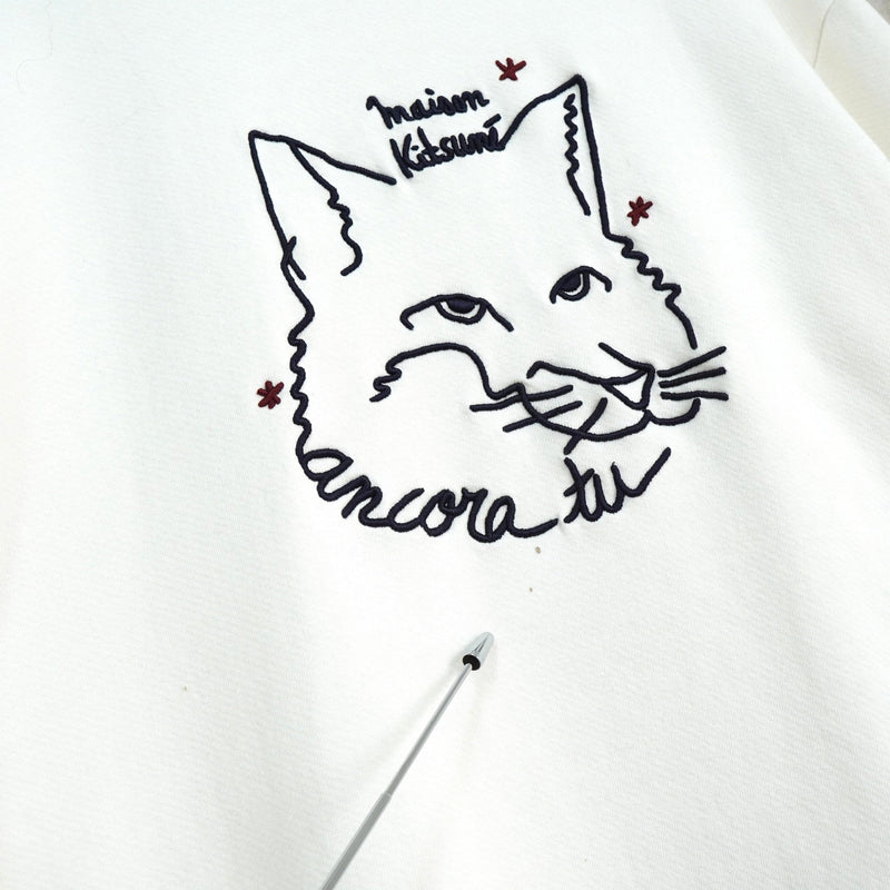 メゾンキツネ フォックスヘッド スウェット ホワイト - NEWSED