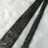 ミヤケ デザイン ヴィンテージ スタジオ シルク 総柄 ネクタイ カーキ - NEWSED