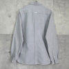 蓝灰色 Fred Perry 徽标刺绣长袖衬衫