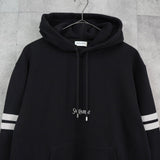 サンローラン パリ ロゴ 刺繍 パーカー ブラック タグ付き未使用品 - NEWSED