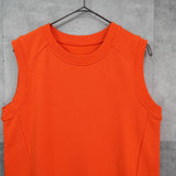 エムエムシックス メゾンマルジェラ ノースリーブ スウェット ワンピース オレンジ - NEWSED