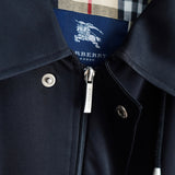 バーバリー フーデッド コート 撥水性 ノバチェック裏地 フード取り外し可能 ホースロゴボタン ブラック - NEWSED