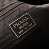 Prada 棕色三角形徽标皮革波士顿包