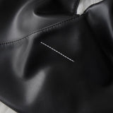 エムエムシックス メゾン マルジェラ レザー ジャパニーズバッグ ミニ ハンドバッグ ブラック - NEWSED