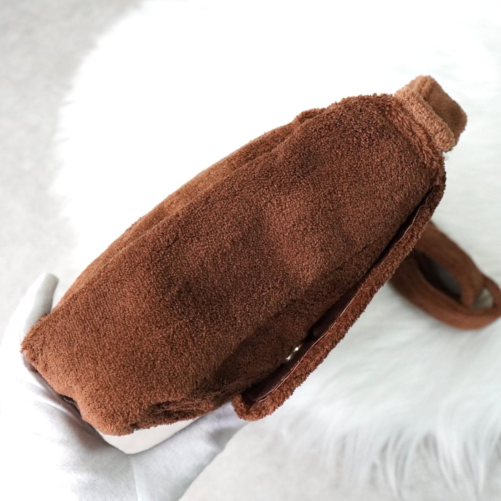 未使用品✨パイル生地ショルダーバッグ　ノベルティ ココマーク　ブラウン シャネル ココマーク パイル地 ノベルティ ショルダーバッグ ブラウン