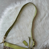 コーチ シグネチャー キャンバス ショルダーバッグ ベージュ / グリーン - NEWSED