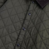 バブアー コーデュロイ襟 ロゴ キルティングジャケット カーキ - NEWSED