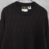 フェンディ ズッカ ニット ダークブラウン - NEWSED