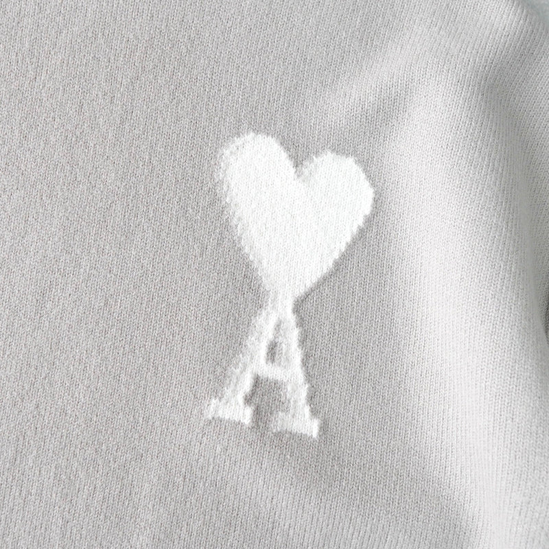 アミパリ アミ パリス ハートロゴ ニット グレー | ブランド古着を扱う