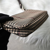ローレン ラルフローレン 千鳥格子柄 ナイロンキャンバス ミニバッグ ポーチ ベージュ - NEWSED