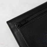 プラダ サファイアーノ 三つ折 財布 ブラック - NEWSED