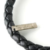 Bottega Veneta 黑色 Intrecciato 皮革手链