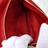 プラダ 現行モデル サフィアーノレザーハンドル 巾着バッグ ハンドバッグ トライアングルロゴ レッド - NEWSED