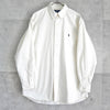 Polo Ralph Lauren Logo Embroidered Long Sleeve Shirt Oxford Shirt White