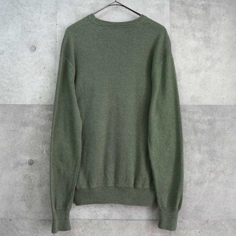 ポロ ラルフローレン ロゴ ニット カーキ - NEWSED