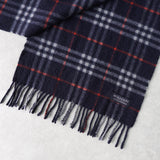 バーバリー マフラー カシミヤ ノバチェック ネイビー - NEWSED