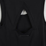 エムエムシックス メゾンマルジェラ バックオープン タンクトップ ノースリーブ ブラック タグ付き未使用品 レディース - NEWSED